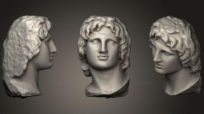 Бюсты и головы античные и исторические (Александр, BUSTA_0588) 3D модель для ЧПУ станка
